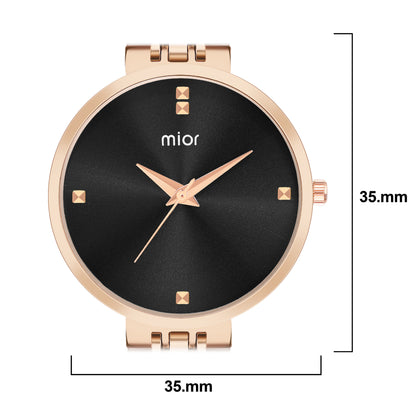 Turtle Black Amber Watch for Women – Black Dial