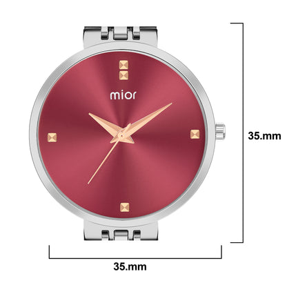 Turtle Sienna Women's Analog Watch, Maroon Dial