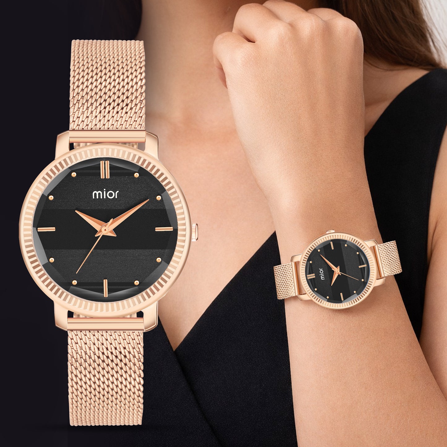 Deer Moonlight Gleam Women’s Watch – Black Dial