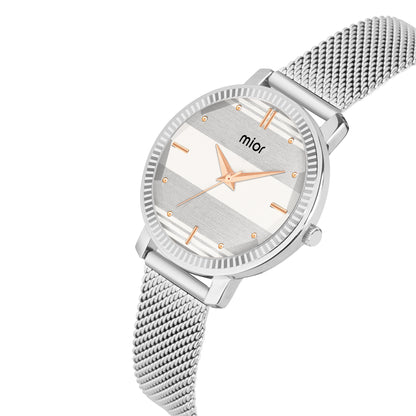 Deer Sleek Aura Women's Watch – Silver Dial